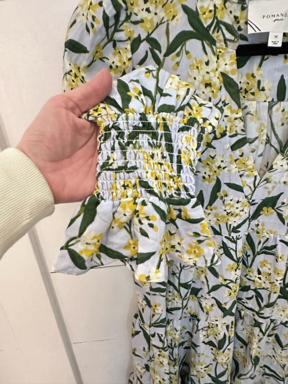 TUCKERNUCK POMANDER PLACE M Palmetto Garden kenzo smocked wrist midi dress boho - Picture 7 of 15